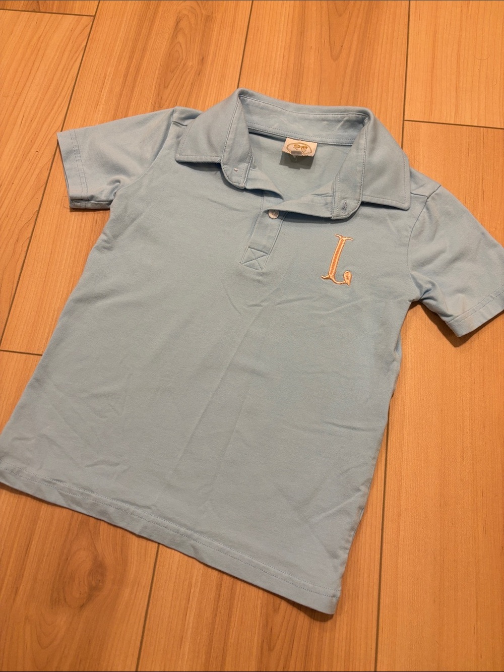 LBS Light Blue Kids Polo Shirt with Embroidered 'L'
